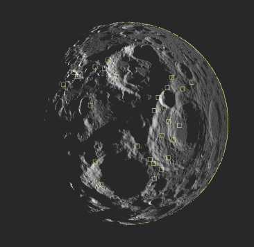 Луна - модельное изображение